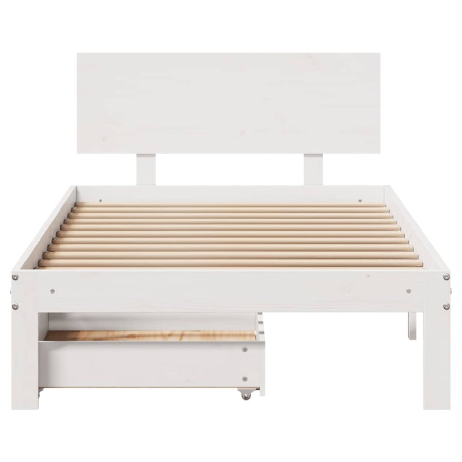 Estructura cama con cajones madera maciza pino blanco
