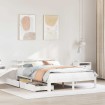 Estructura de cama con cajones madera de pino blanca 140x200 cm