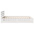 Estructura de cama con cajones madera de pino blanca 140x200