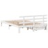 Estructura de cama con cajones madera de pino blanca 140x200
