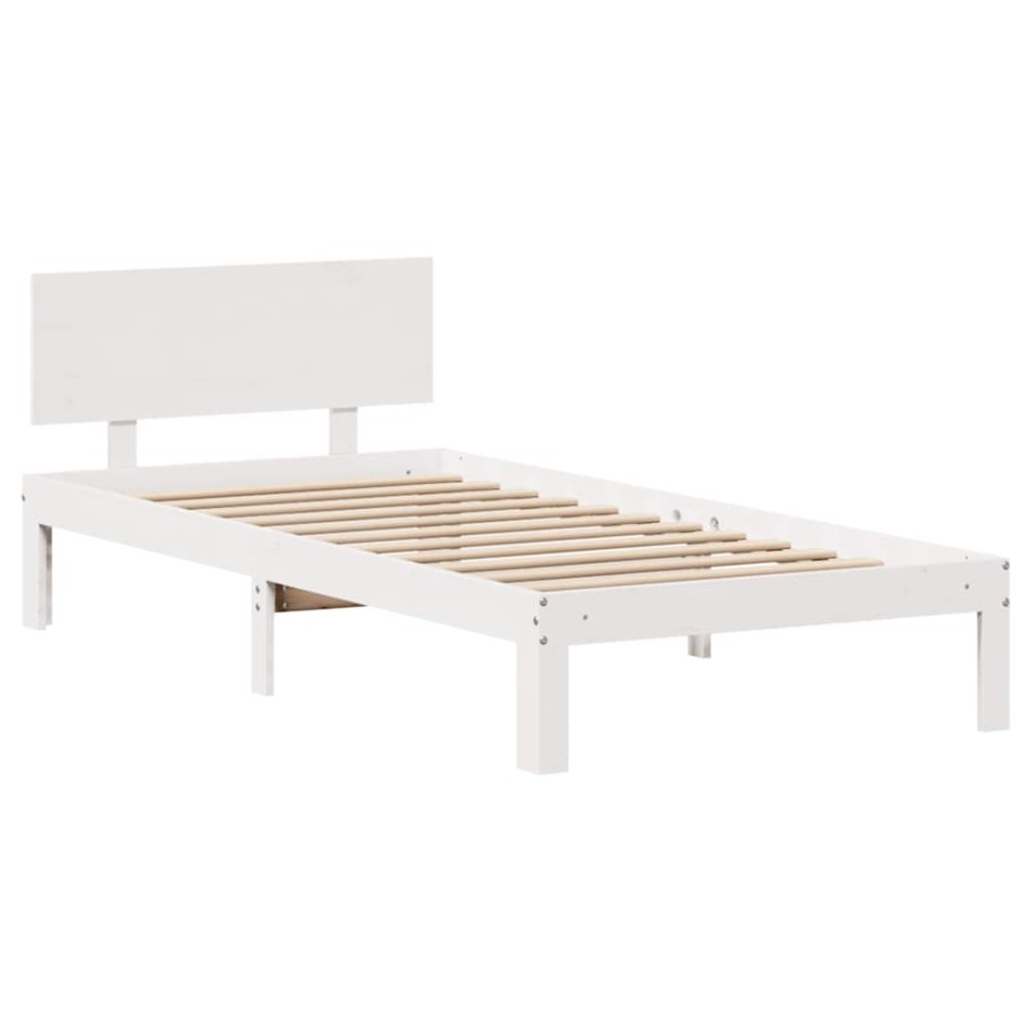 Estructura cama con cajones madera maciza pino blanco 75x190