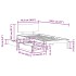 Estructura cama con cajones madera maciza pino blanco 75x190