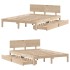 Estructura de cama con cajones madera maciza de pino 135x190