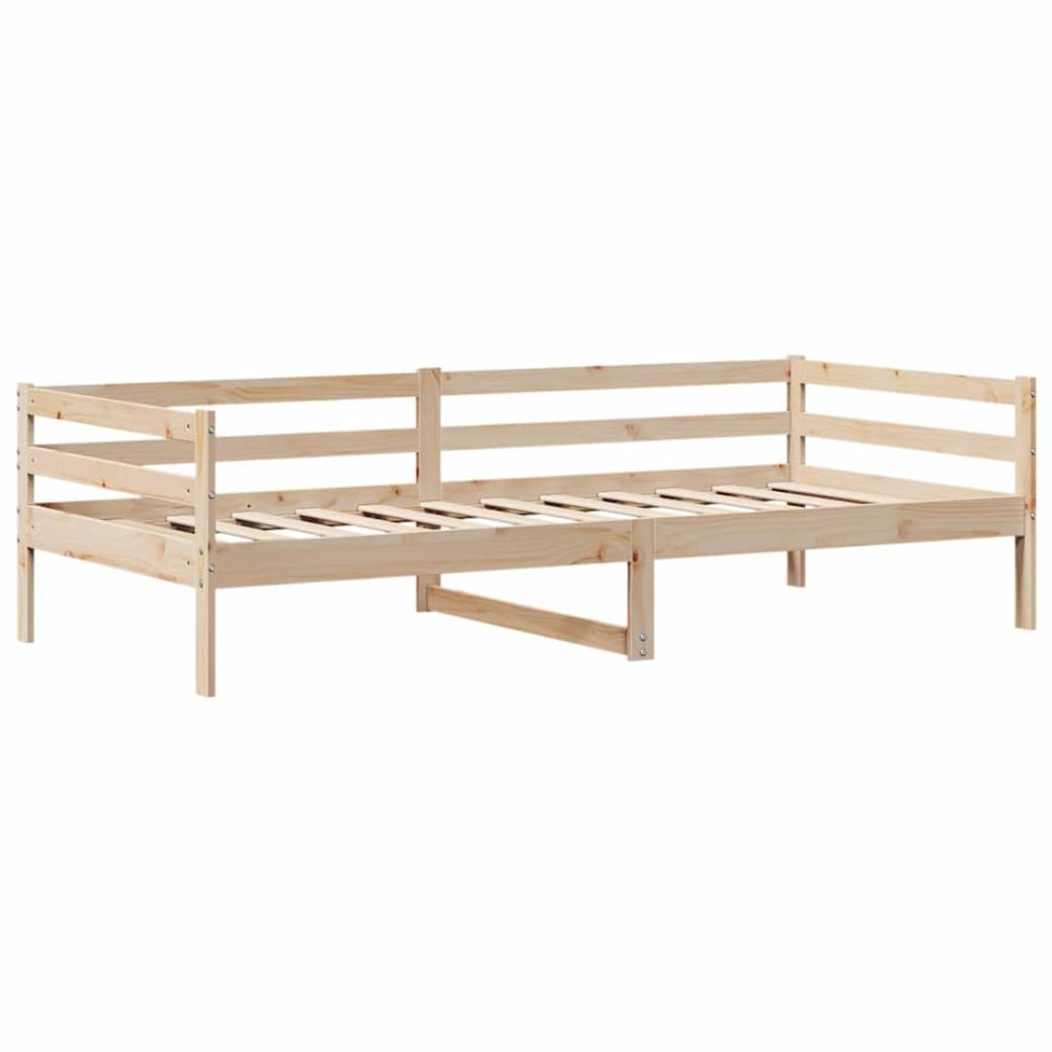 Sofá cama con cajones madera maciza de pino 90x200