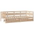 Sofá cama con cajones madera maciza de pino 90x200