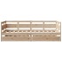 Sofá cama con cajones madera maciza de pino 90x200
