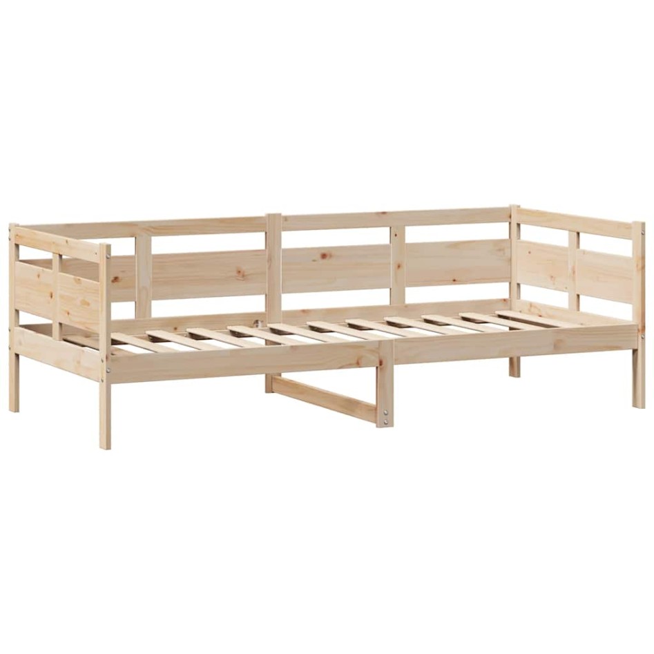 Sofá cama con cajones madera maciza de pino 90x200