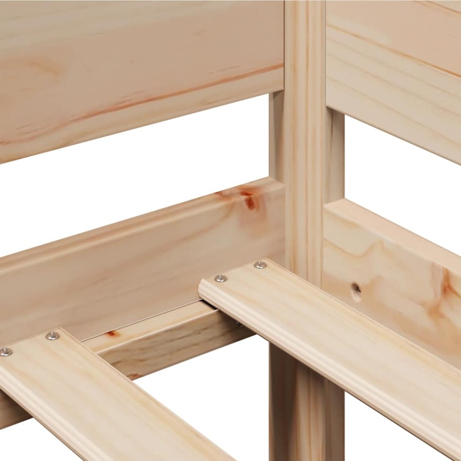 Sofá cama con cajones madera maciza de pino 90x200