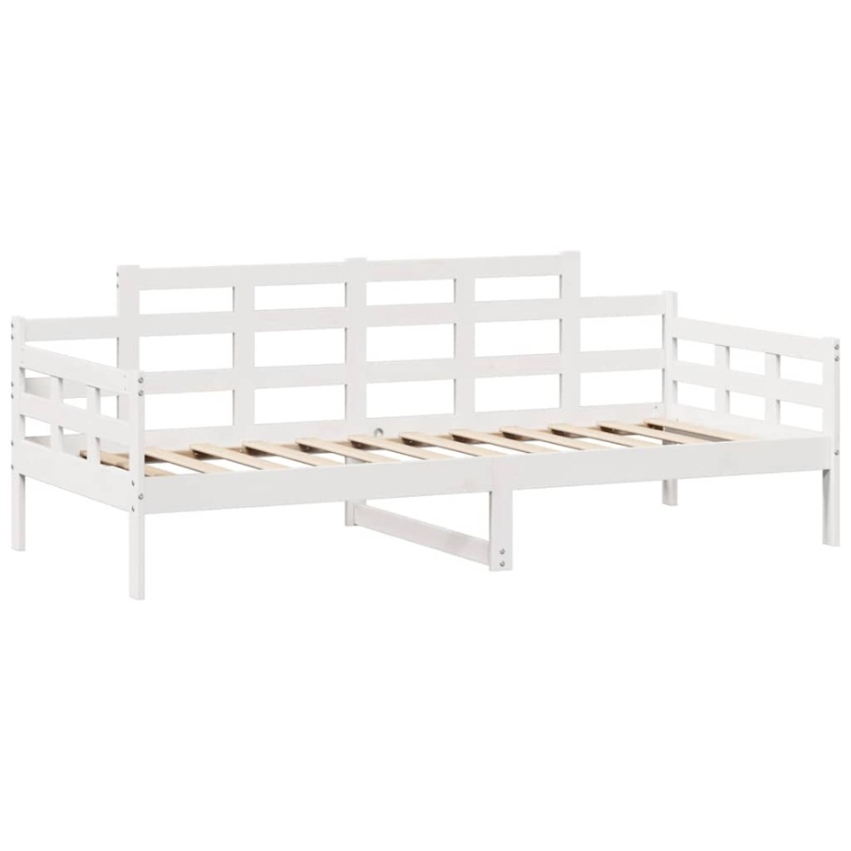 Sofá cama con cajones madera maciza de pino blanco 90x200