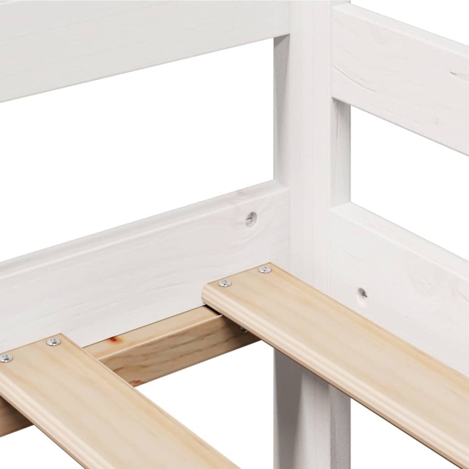 Sofá cama con cajones madera maciza de pino blanco 90x200