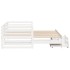 Sofá cama con cajones madera maciza de pino blanco 90x200