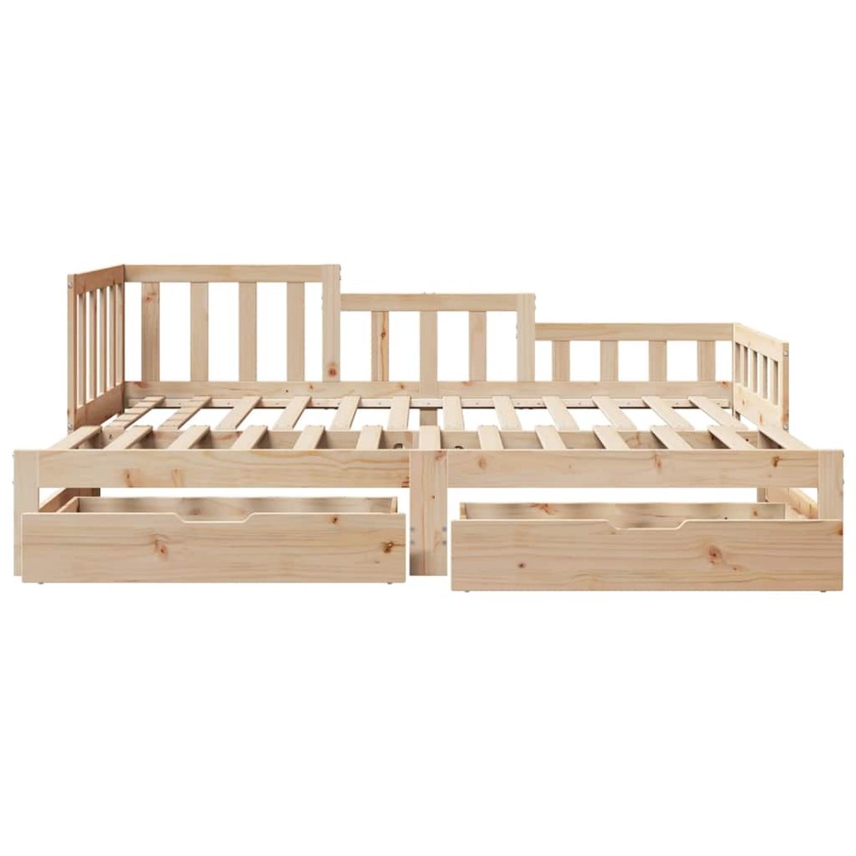 Sofá cama nido con cajones sin colchón 80x200