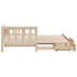 Sofá cama nido con cajones sin colchón 80x200