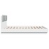 Estructura de cama con cabecero y luces LED blanco 180x200