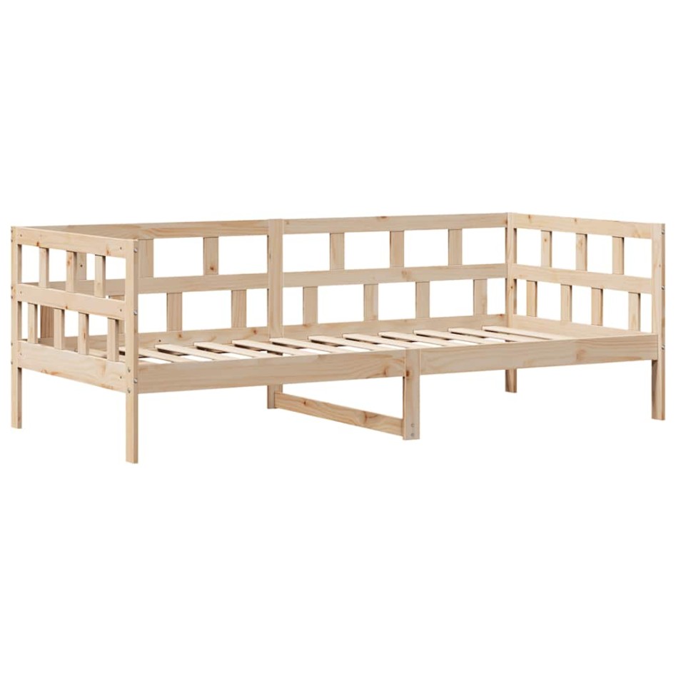 Sofá cama con cajones madera maciza de pino 90x190