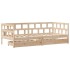 Sofá cama con cajones madera maciza de pino 80x200