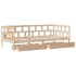 Sofá cama con cajones madera maciza de pino 80x200