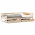 Sofá cama con cajones madera maciza de pino 80x200