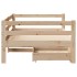 Sofá cama con cajones madera maciza de pino 80x200