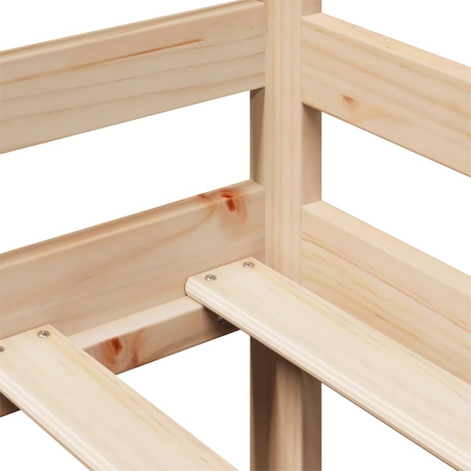 Sofá cama con cajones madera maciza de pino 80x200