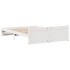 Estructura de cama sin colchón madera de pino blanca 120x200