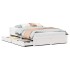 Estructura de cama sin colchón madera de pino blanca 150x200