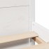 Estructura de cama sin colchón madera de pino blanca 150x200