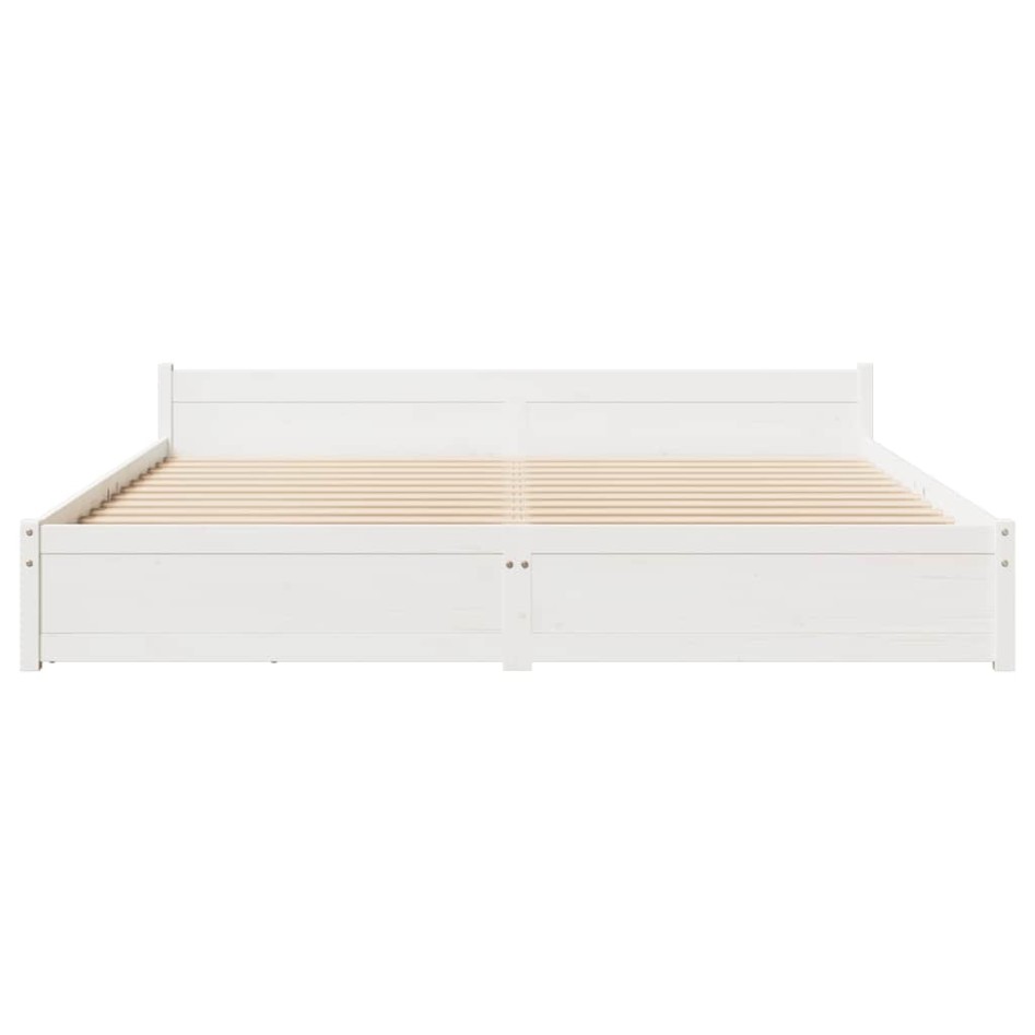 Estructura de cama sin colchón madera maciza de pino 160x200