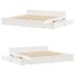 Estructura de cama sin colchón madera maciza de pino 160x200