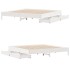 Cama sin colchón madera maciza de pino blanca 180x200