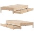 Estructura de cama sin colchón madera maciza de pino 100x200