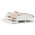 Estructura de cama sin colchón madera de pino blanca 140x190