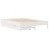 Estructura de cama sin colchón madera de pino blanca 140x190