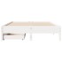 Estructura de cama sin colchón madera de pino blanca 140x190