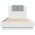 Estructura de cama con cabecero y luces LED blanco 90x200