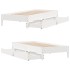 Estructura de cama sin colchón madera maciza blanca 75x190