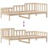 Sofá cama con cajones madera maciza de pino 90x200