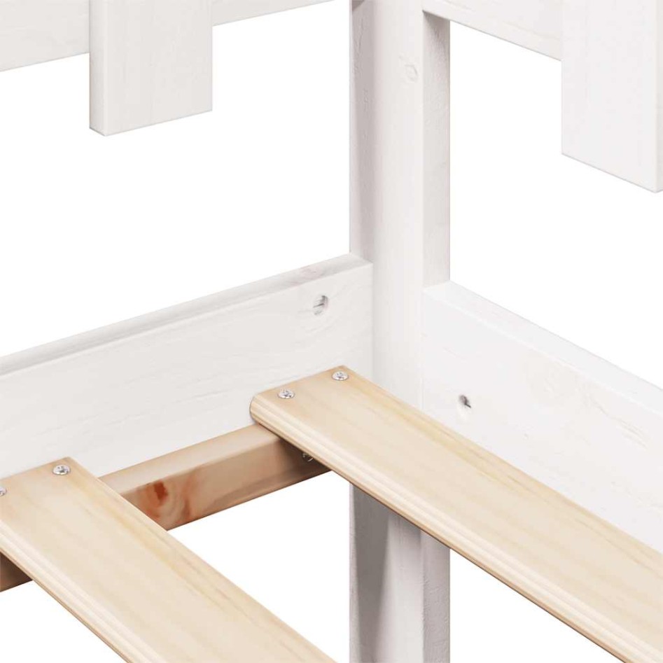 Sofá cama con cajones madera maciza de pino blanco 90x200