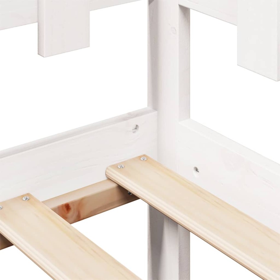 Sofá cama con cajones madera maciza de pino blanca 90x190