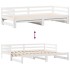 Sofá cama nido con cajones sin colchón blanco 90x200
