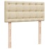 Cama box spring con colchón tela color crema 100x200