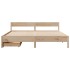 Estructura de cama sin colchón madera maciza de pino 200x200