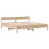 Estructura de cama sin colchón madera maciza de pino 200x200