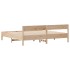Estructura de cama sin colchón madera maciza de pino 180x200