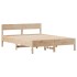 Estructura de cama sin colchón madera de pino blanca 140x200