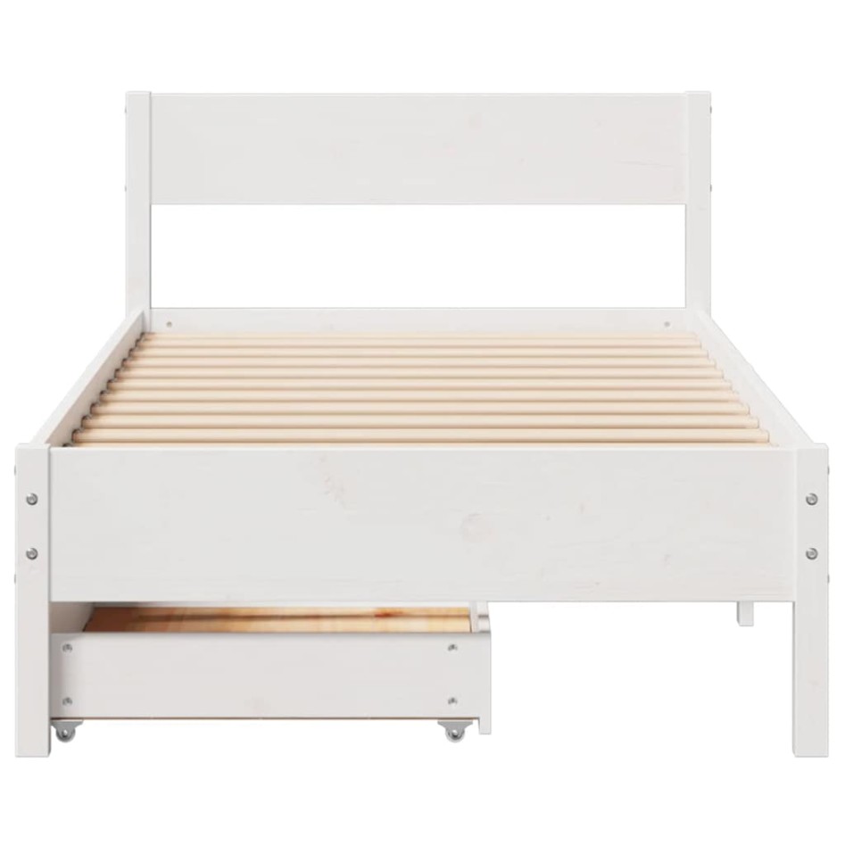 Estructura cama sin colchón madera maciza pino blanca