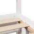 Estructura de cama sin colchón madera maciza blanca 120x190