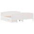Cama sin colchón madera maciza de pino blanca 180x200