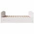 Cama sin colchón madera maciza de pino blanca 180x200