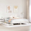 Cama sin colchón madera maciza de pino blanca 180x200 cm